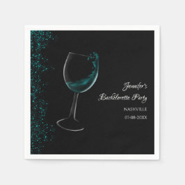 Hen Party Blue Mocktail Junggeselinnen-Abschied Serviette