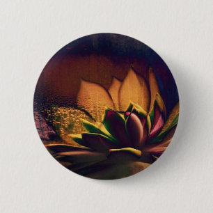 Hen und Chicks Pflanze Digitale Kunst Button