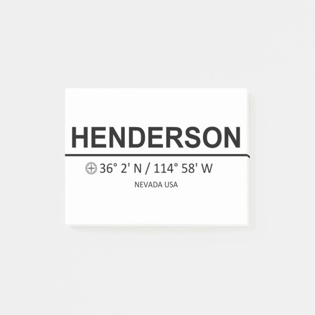 Henderson Coordinaten - Henderson Coordinates Post-it Klebezettel (Vorderseite)
