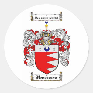 HENDERSON-FAMILIENWAPPEN - HENDERSON-WAPPEN RUNDER AUFKLEBER