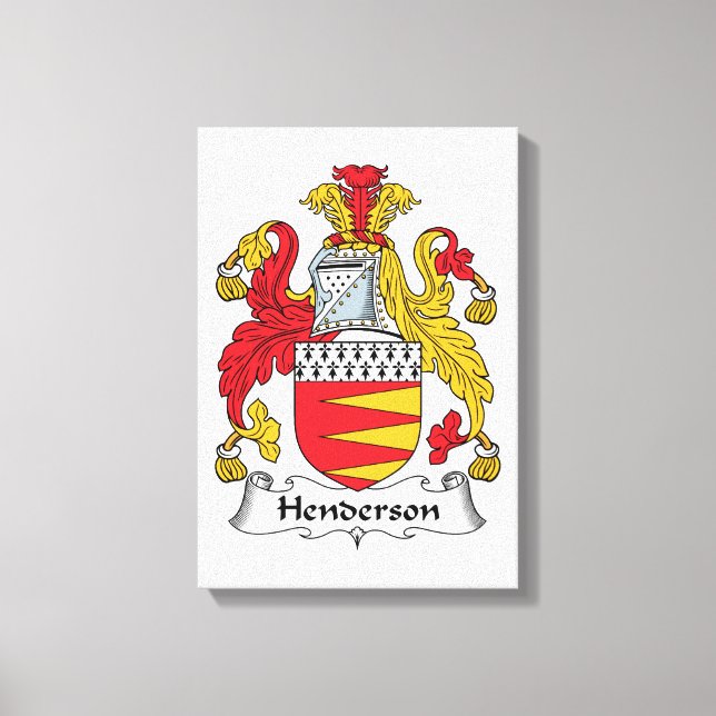 Henderson Familienwappen Leinwanddruck (Vorderseite)