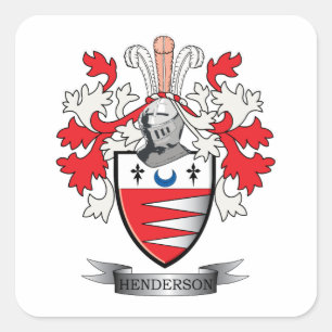 Henderson-Familienwappen-Wappen Quadratischer Aufkleber