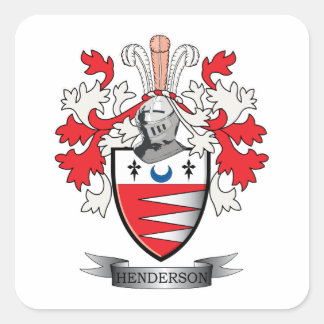 Henderson-Familienwappen-Wappen Quadratischer Aufkleber