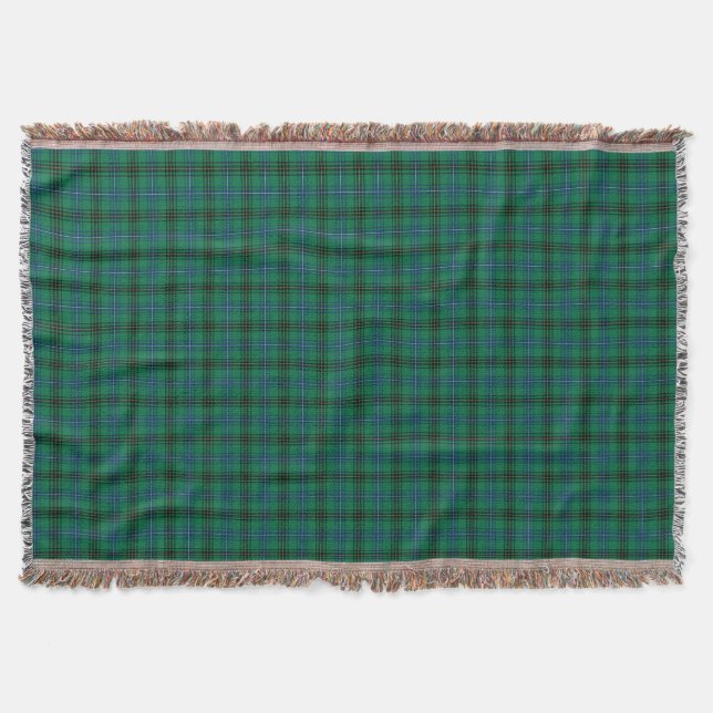 Henderson Family Green und Blue Clan Tartan Decke (Vorderseite)
