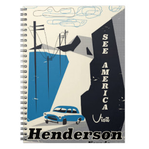 Henderson Nevada USA Reiseplakat Notizblock