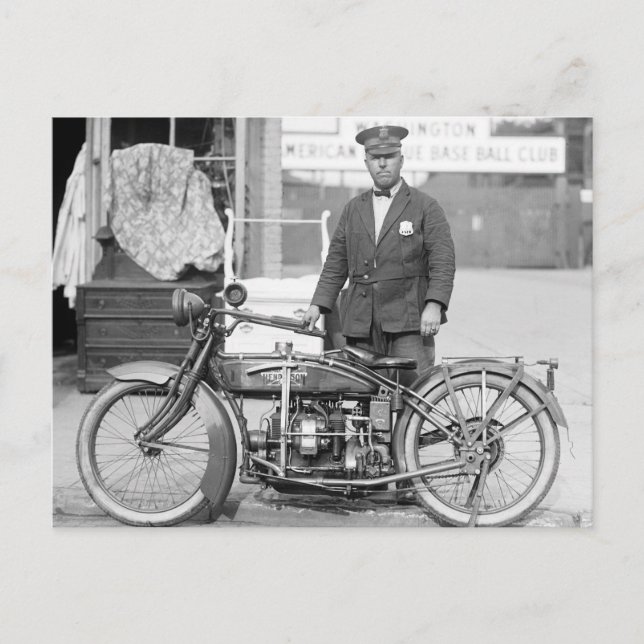 Henderson Police Motorcycle, 1922 Postkarte (Vorderseite)