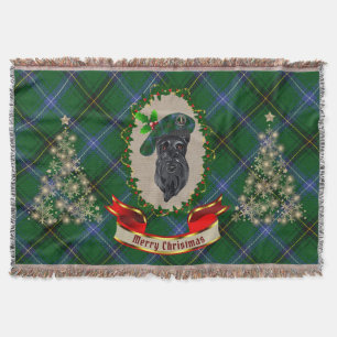 Henderson Scottie Dog Christmas Throw Blanket Decke