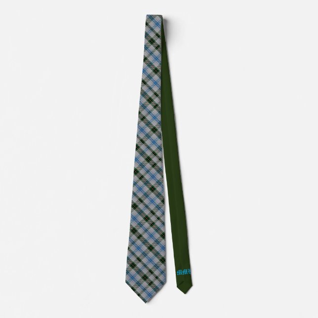 Henderson Scottish Clan Tartan Solid Green Initial Krawatte (Vorderseite)