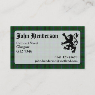 Henderson Tartan Business Card Visitenkarte