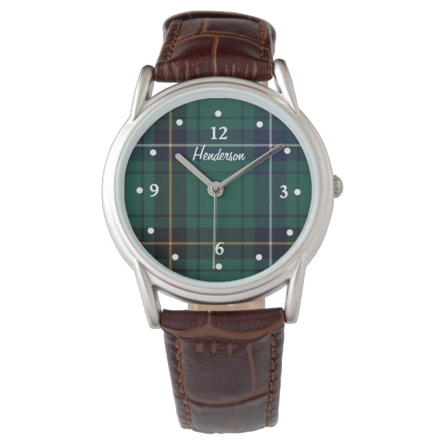 Henderson Tartan Kariert gegenüber Custom Watch Armbanduhr (Vorderseite)
