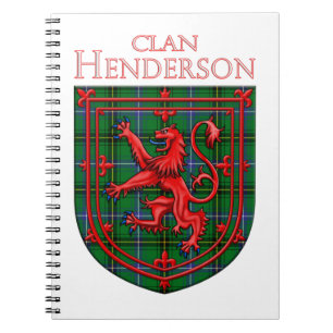 Henderson Tartan Scottish Kariert Lion Rampant Notizblock