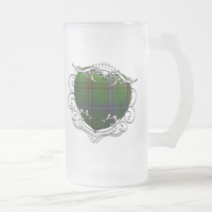 Hendersontartan-Herz Mattglas Bierglas