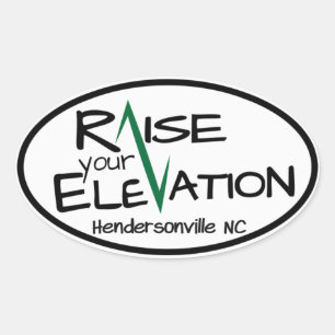 Hendersonville NC Erhöhung Ihr Aufzug-Oval Sticke Ovaler Aufkleber