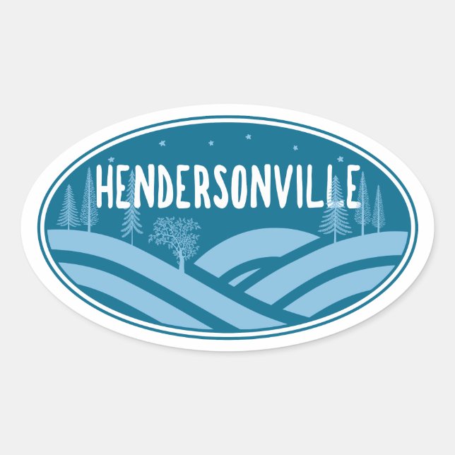 Hendersonville North Carolina Außenbereich Ovaler Aufkleber (Vorderseite)