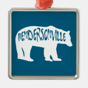 Hendersonville North Carolina Bear Ornament Aus Metall