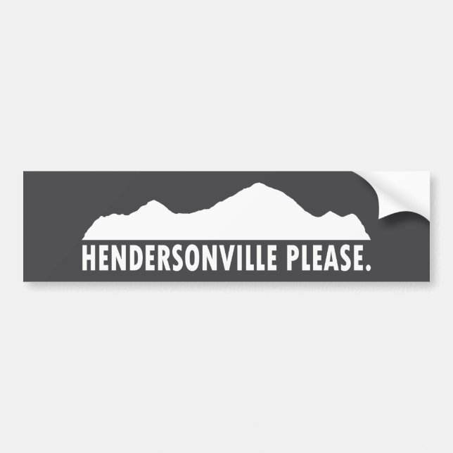 Hendersonville North Carolina Bitte Autoaufkleber (Vorne)
