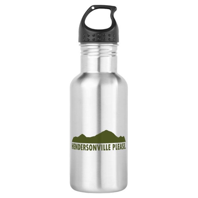 Hendersonville North Carolina Bitte Edelstahlflasche (Vorderseite)