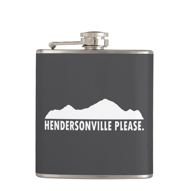 Hendersonville North Carolina Bitte Flachmann (Vorderseite)