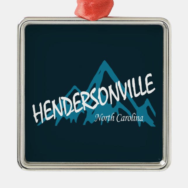 Hendersonville North Carolina Mountains Ornament Aus Metall (Vorne)