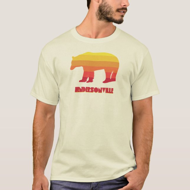 Hendersonville North Carolina Rainbow Bear T-Shirt (Vorderseite)