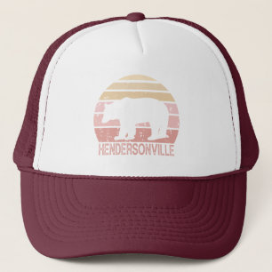Hendersonville North Carolina Retro Bear Truckerkappe