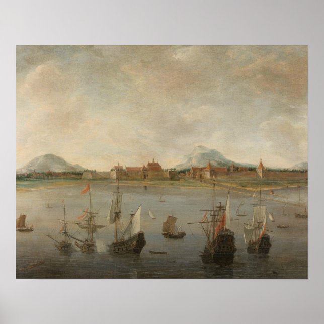 Hendrick Dubbels - Sicht auf Batavia Poster (Vorne)
