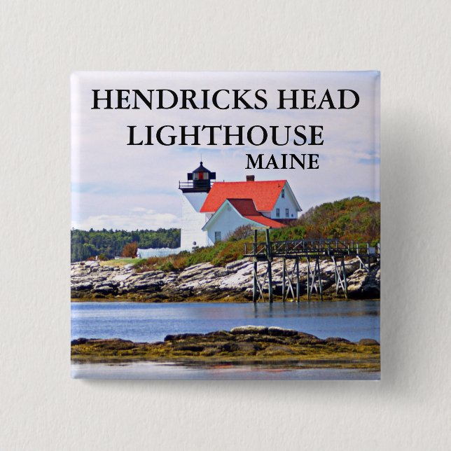 Hendricks Head Lighthouse, Maine Button (Vorderseite)
