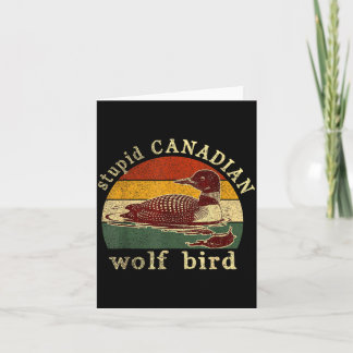 Hengst Kanadischer Wolf Lustiger Loon Vogel Loons Karte