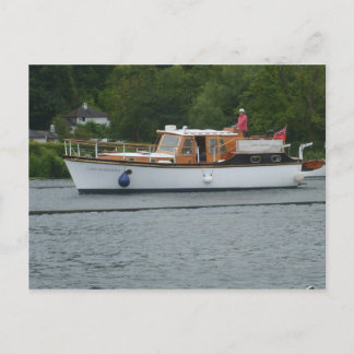 Henley an der Themse, klassisches Motorboot an der Postkarte
