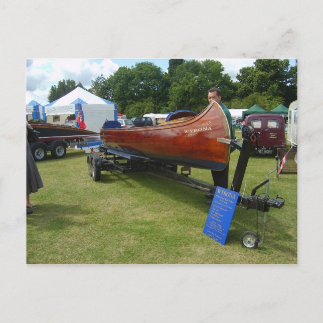 Henley on Thames, Traditionelles Kanu Postkarte (Vorderseite)