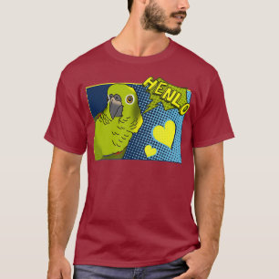 Henlo Birb memes Funny Comic Yellow Naped Amazon T-Shirt