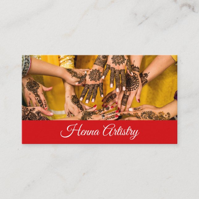 Henna Artistry Business Card Visitenkarte (Vorderseite)