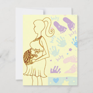 Henna Baby Shower druckt Einladung