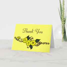Henna-Blume (Gelb) Dankeskarte