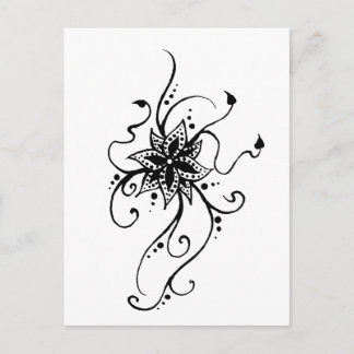 Henna Blume im Weingebiet Postkarte