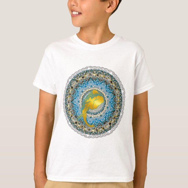 Henna Elephant Mandala Ganesha Mindfulness Geschen T-Shirt (Vorderseite)
