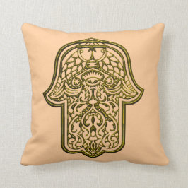 Henna Hand of Hamsa (Golden) Kissen