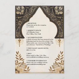 Henna Islam Nikah Arabic Walima Muslim Wedding Begleitkarte