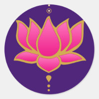 Henna Lotus Pink Sticker