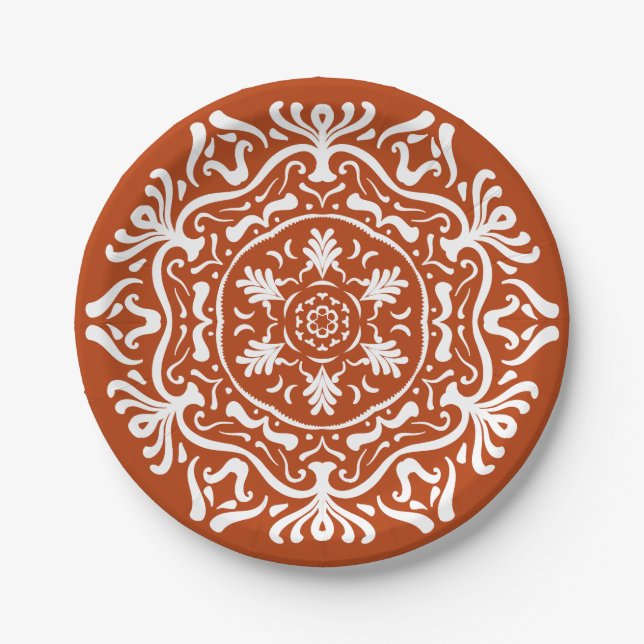 Henna Mandala Pappteller (Vorderseite)