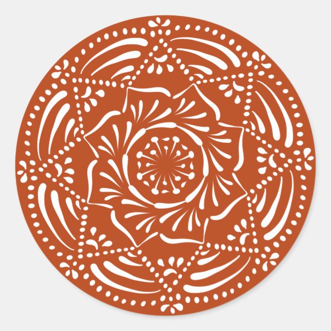 Henna Mandala Runder Aufkleber (Vorderseite)