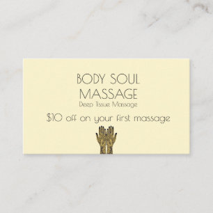 Henna Mehndi Hands Kunstmassage Rabattkarte