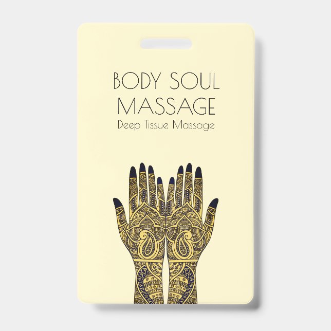 Henna Mehndi Hands Massage Business Ausweis (Vorderseite)