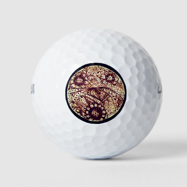 Henna-Muster Golfball (Vorderseite)