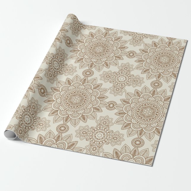 Henna Pattern Geschenkpapier (Ungerollt)