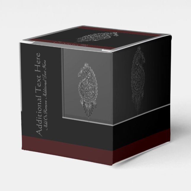 Henna Peacock (Silber) Geschenkschachtel (Vorderseite)