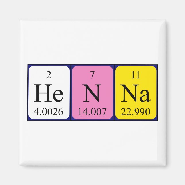 Henna-Periodenmagnet Magnet (Vorne)