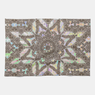 Henna Phownix Fraktal Mandala Kunst, Dichtung und Geschirrtuch