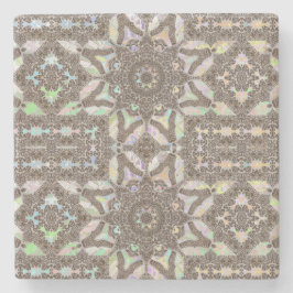 Henna Phownix Fraktal Mandala Kunst, Dichtung und Steinuntersetzer