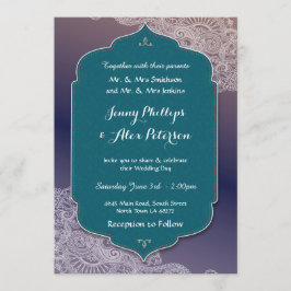 Henna Style Jewel Wedding Party Arabian Nights Einladung